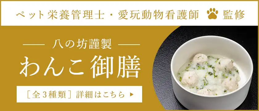 ペット栄養管理士・愛玩動物看護師監修 八の坊謹製 わんこ御膳 ［全3種類］詳細はこちら